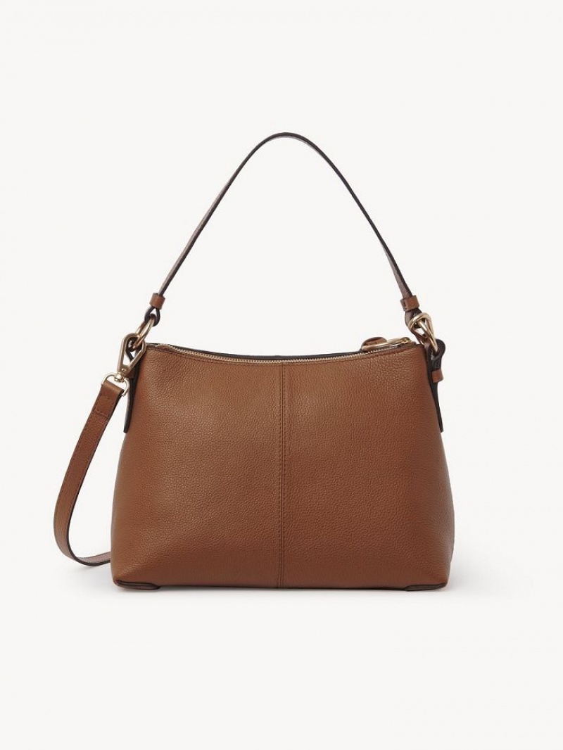 Chloe Joan Small Shoulder Bags Caramel | CHE-SR14680