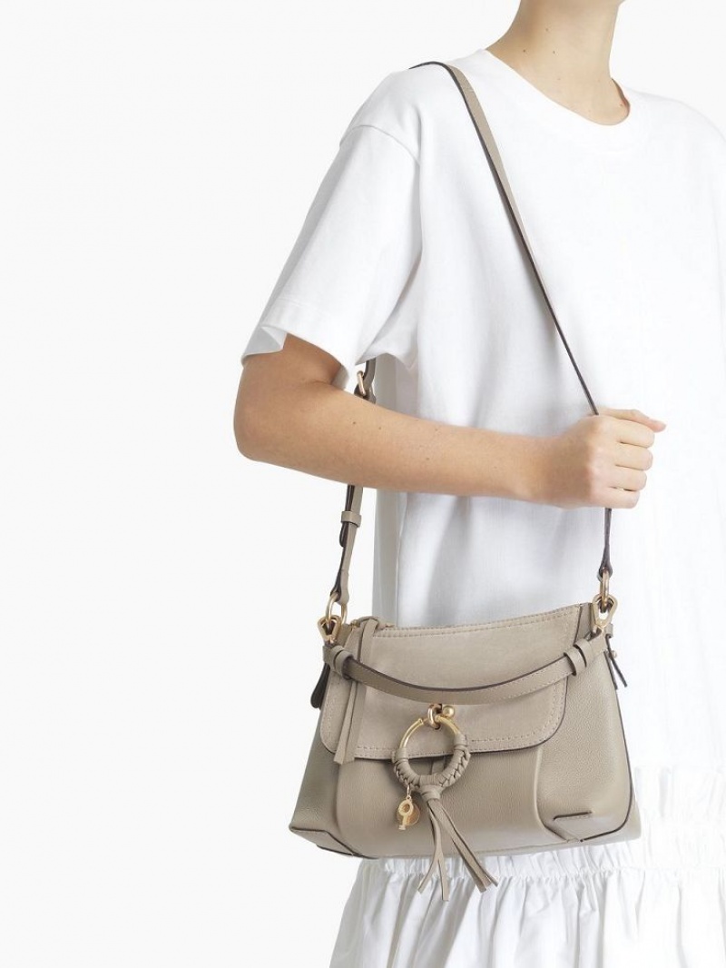 Chloe Joan Small Shoulder Bags Motty Grey | CHE-SR14678