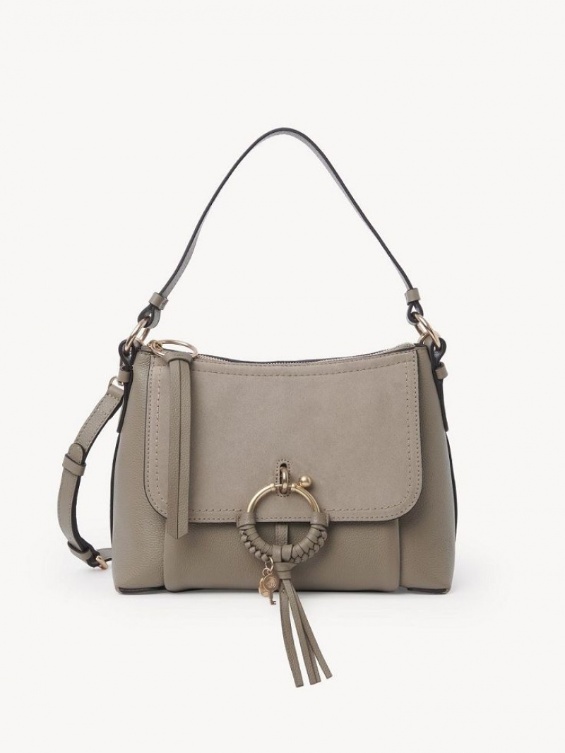 Chloe Joan Small Shoulder Bags Motty Grey | CHE-SR14678