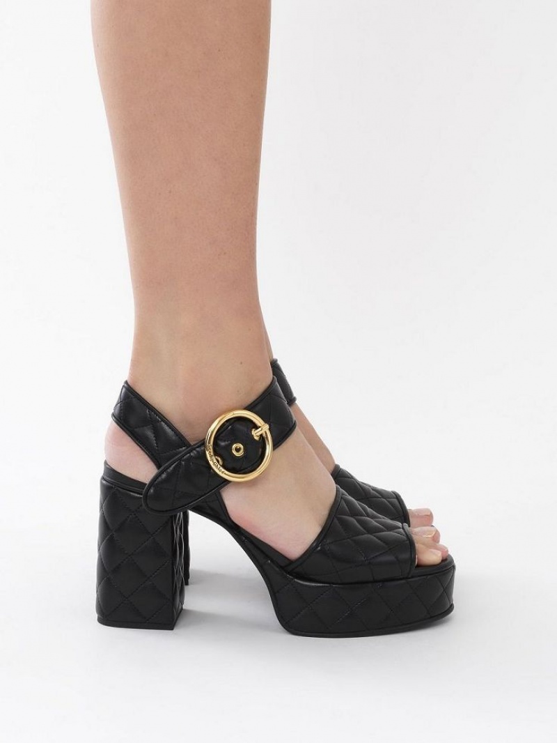 Chloe Jodie Platform Sandals Black | CHE-SR14813