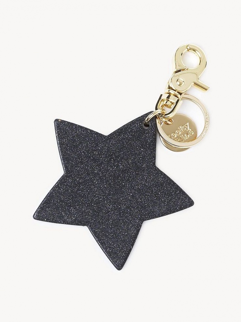 Chloe Joy Rider Star Key Chain Black | CHE-SR14939