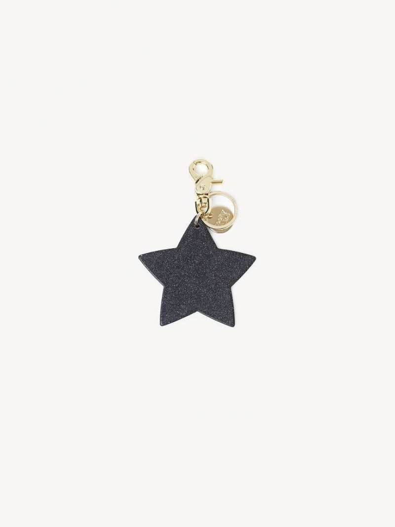 Chloe Joy Rider Star Key Chain Black | CHE-SR14939