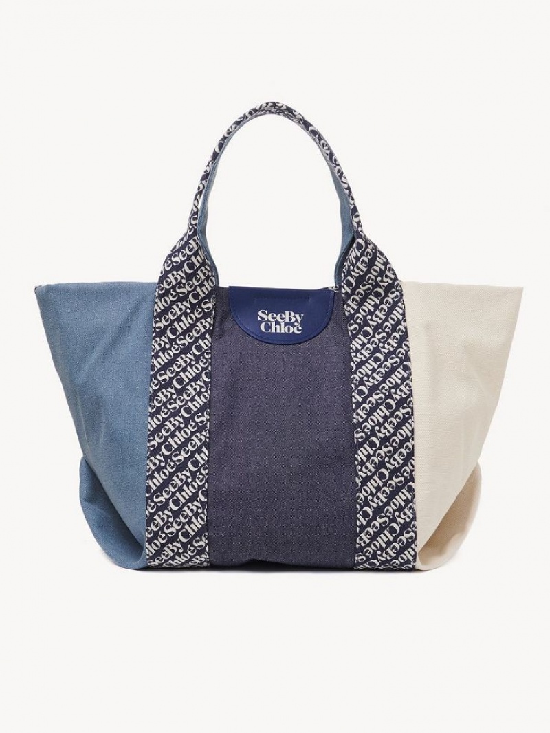 Chloe Laetizia Tote Bags Royal Navy | CHE-SR14705