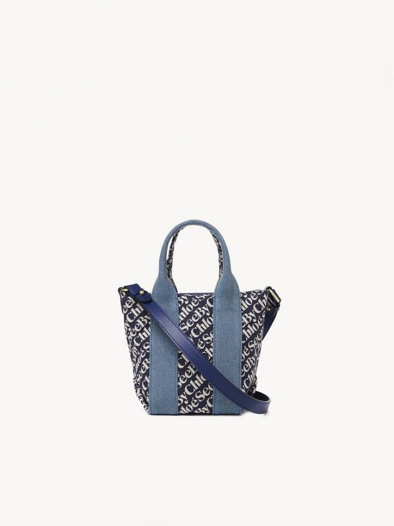 Chloe Laetizia Tote Mini Bags Royal Navy | CHE-SR14766