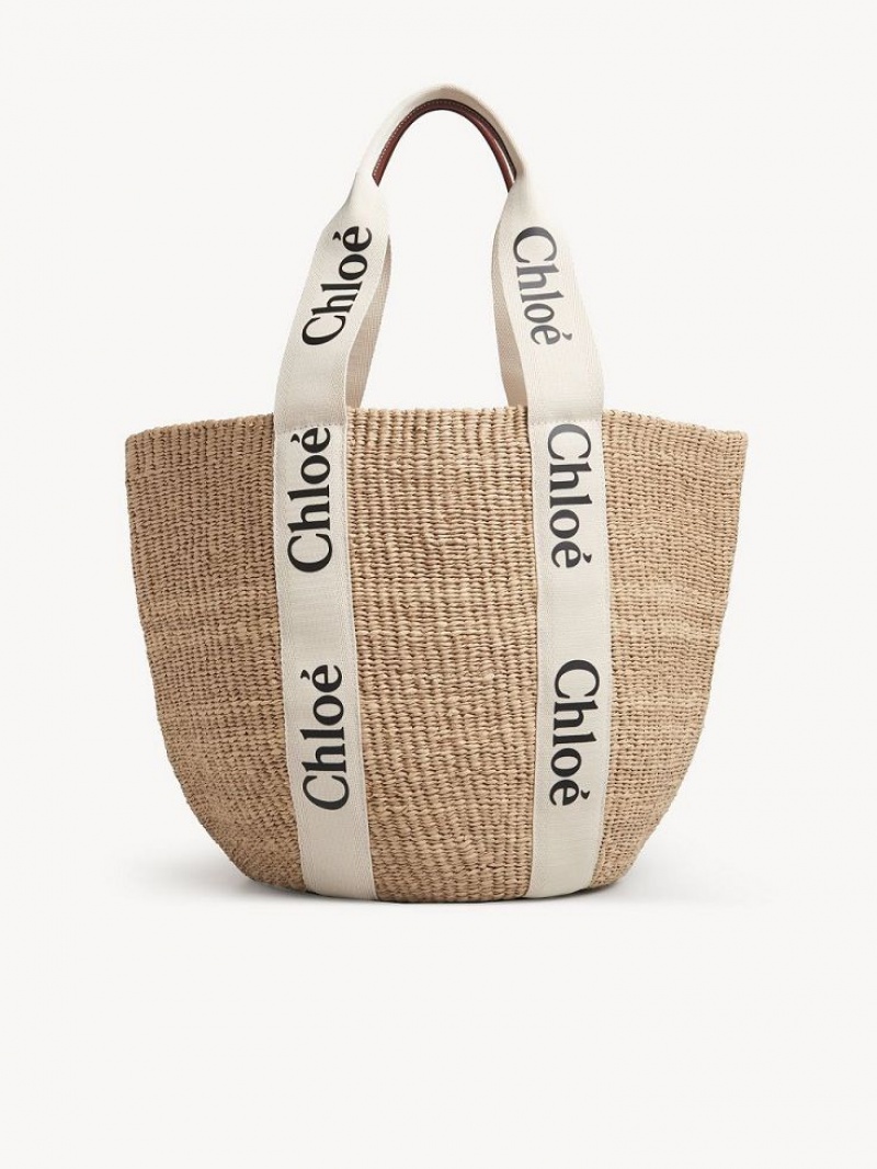 Chloe Large Woody Baskets White | CHE-SR13658