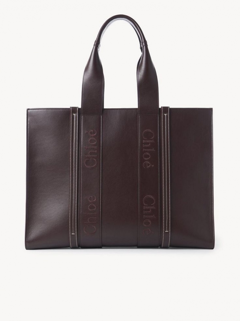 Chloe Large Woody Tote Bags DEEP VIOLINE | CHE-SR13347