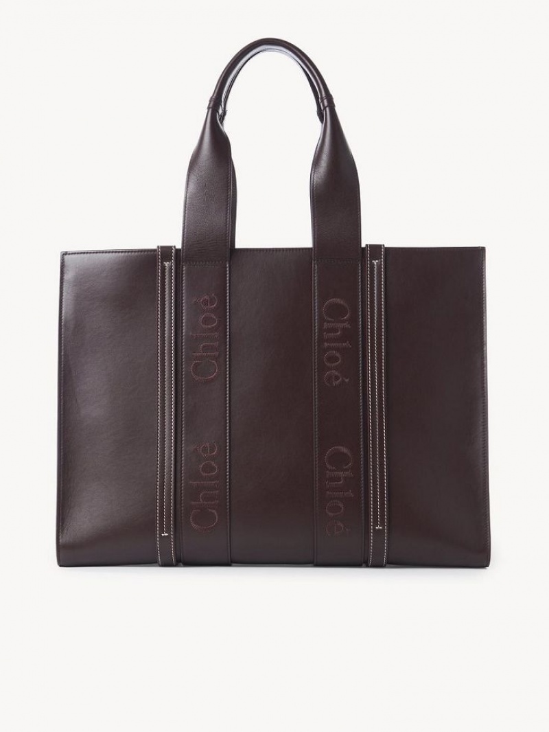 Chloe Large Woody Tote Bags DEEP VIOLINE | CHE-SR13347