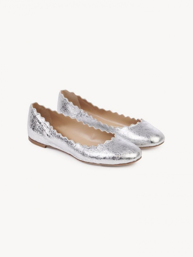 Chloe Lauren Ballet Flat Silver | CHE-SR14271