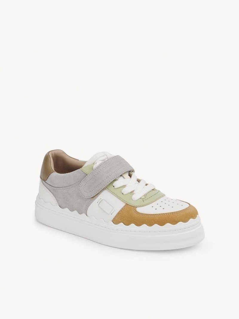 Chloe Lauren With Strap Sneakers Elephant Grey | CHE-SR14193