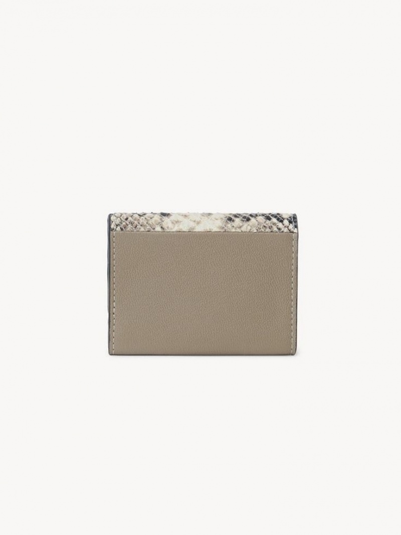 Chloe Layers Medium Tri-fold Compact Wallets Motty Grey | CHE-SR14898