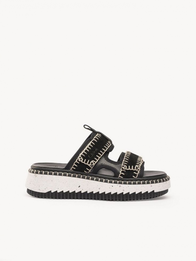 Chloe Lilli Sporty Mule Black | CHE-SR14159