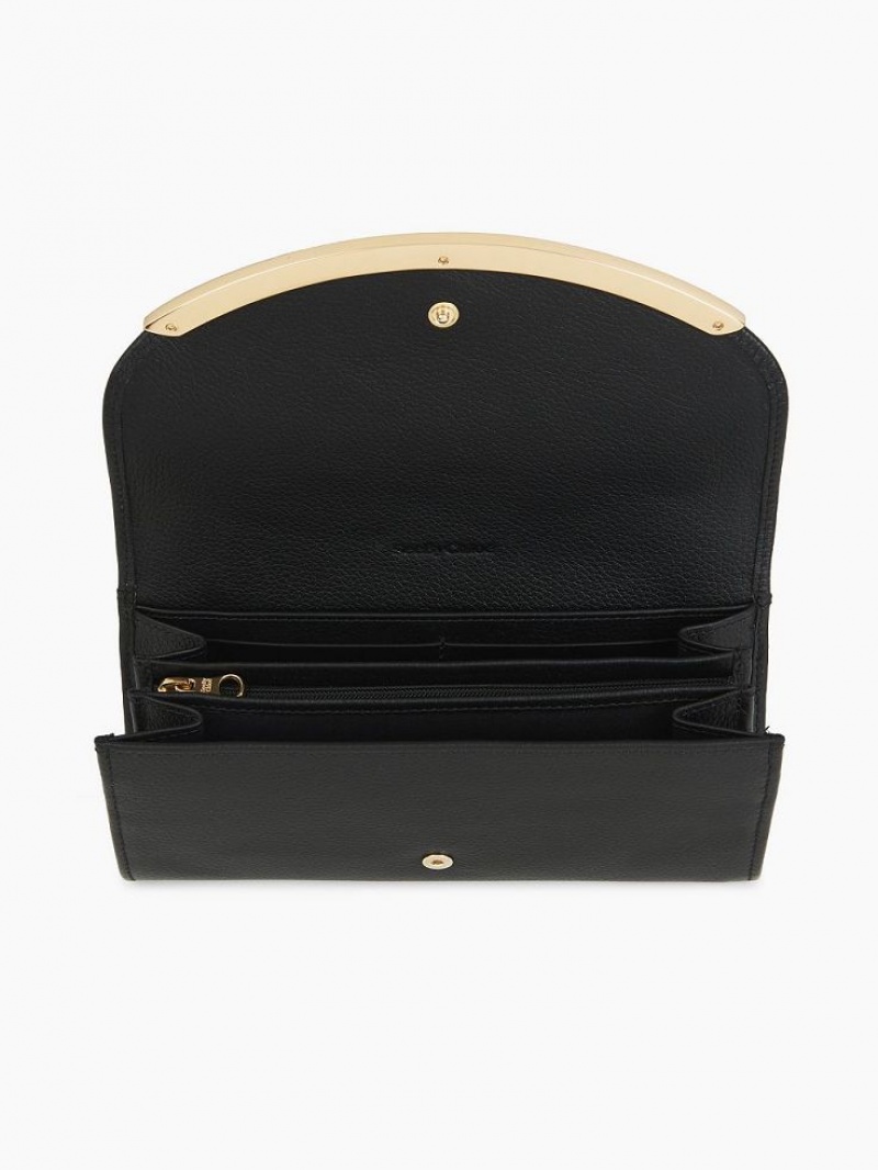 Chloe Lizzie Long Wallets Black | CHE-SR14921