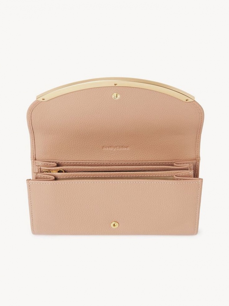 Chloe Lizzie Long Wallets COFFEE PINK | CHE-SR14916