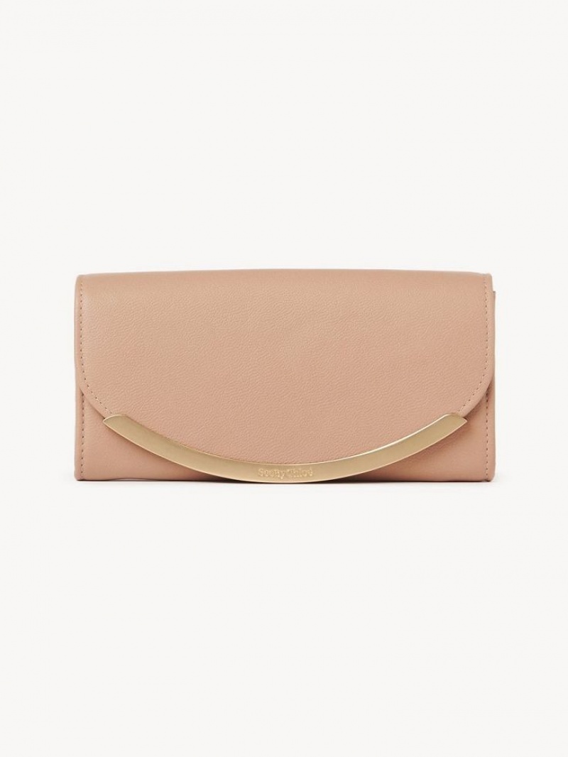 Chloe Lizzie Long Wallets COFFEE PINK | CHE-SR14916