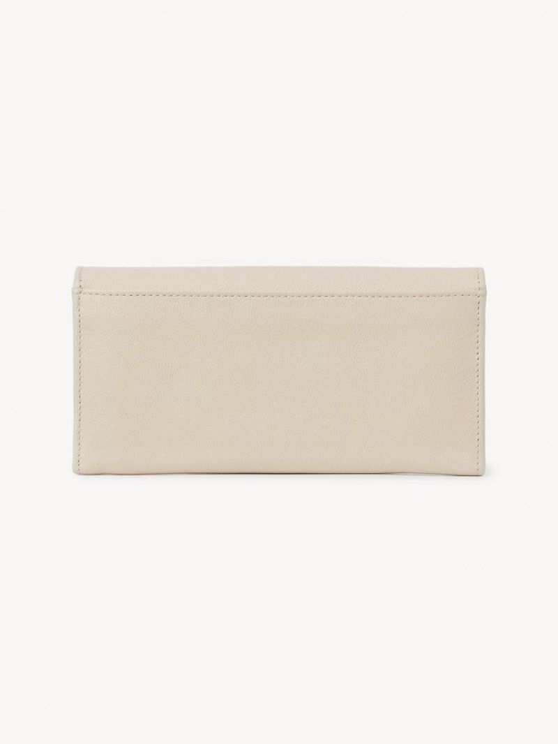 Chloe Lizzie Long Wallets Cement Beige | CHE-SR14917