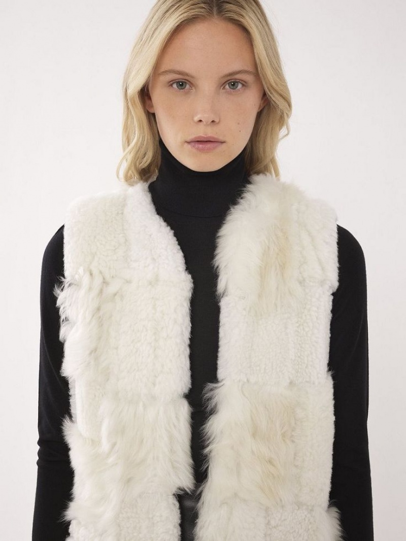 Chloe Long Gilet Jackets White | CHE-SR13825