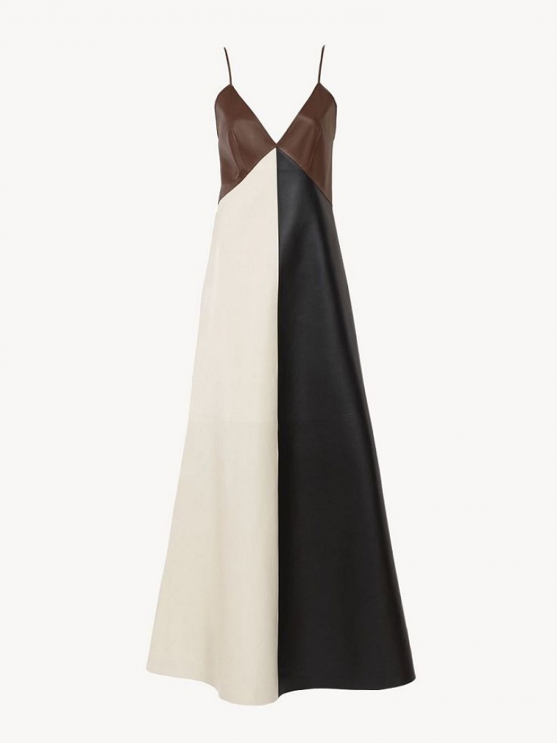 Chloe Long Sleeveless Dresses MULTICOLOR BROWN 1 | CHE-SR13853