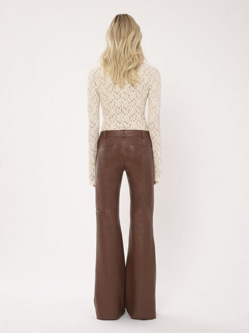 Chloe Low-waist Flare Pants DARK CHESNUT | CHE-SR14021