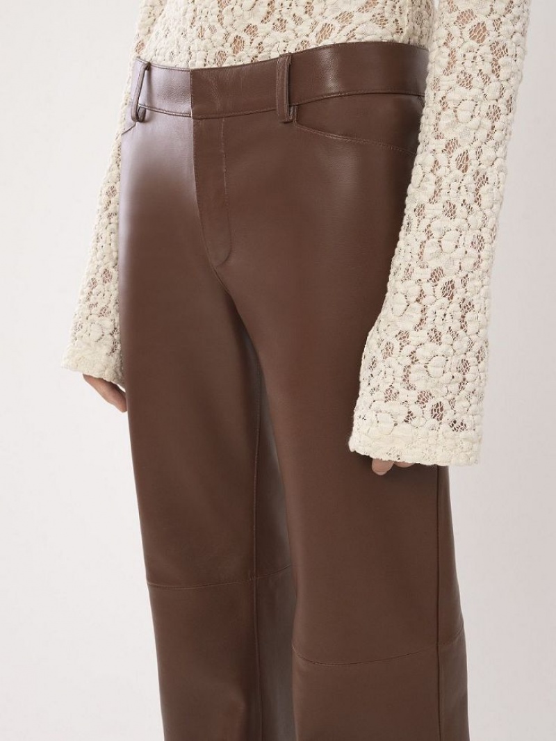 Chloe Low-waist Flare Pants DARK CHESNUT | CHE-SR14021