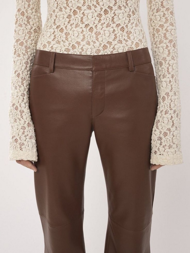 Chloe Low-waist Flare Pants DARK CHESNUT | CHE-SR14021