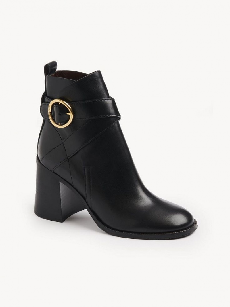 Chloe Lyna Ankle Boots Black | CHE-SR14884