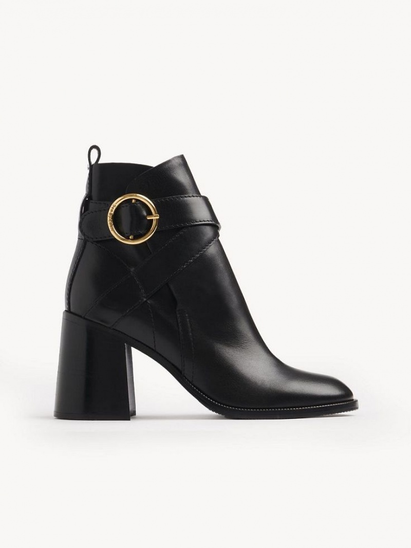 Chloe Lyna Ankle Boots Black | CHE-SR14884