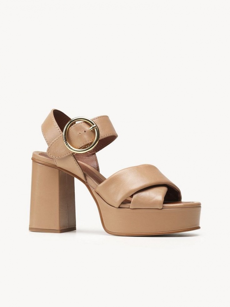 Chloe Lyna High-heel Sandals BISCOTTO - TAN | CHE-SR14840