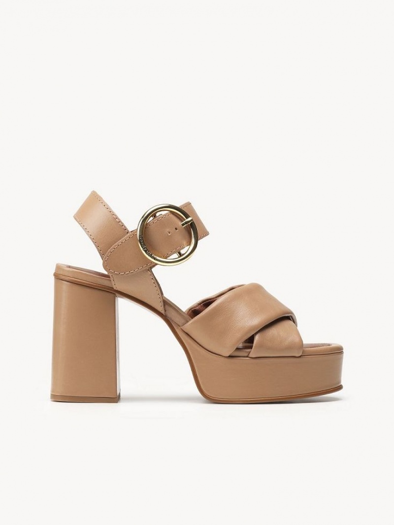 Chloe Lyna High-heel Sandals BISCOTTO - TAN | CHE-SR14840