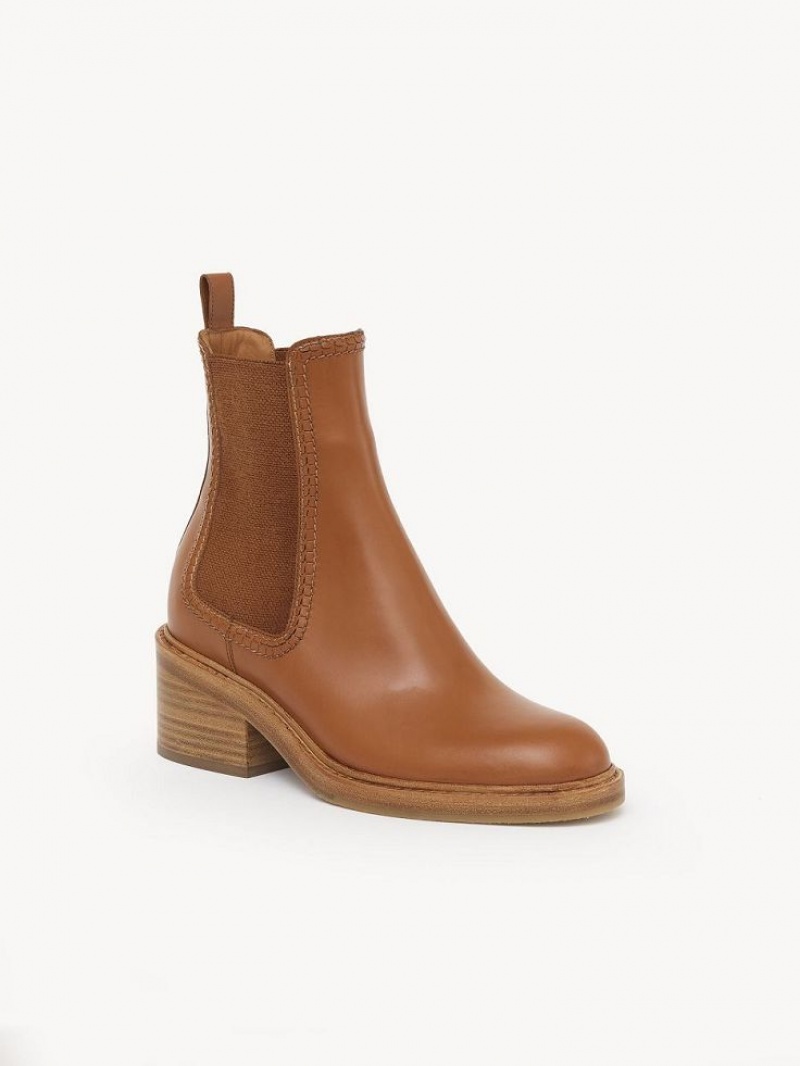 Chloe Mallo Ankle Boots Luminous Ochre | CHE-SR14218