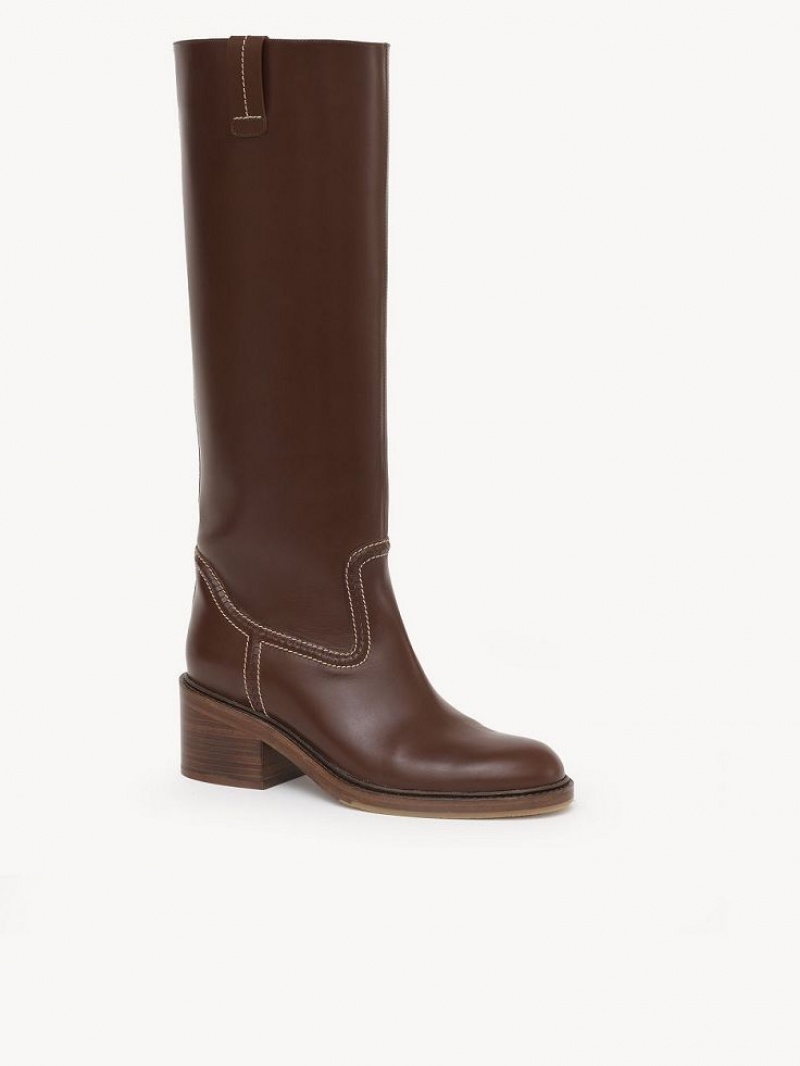 Chloe Mallo Tall Boots BRUNET BROWN | CHE-SR14234