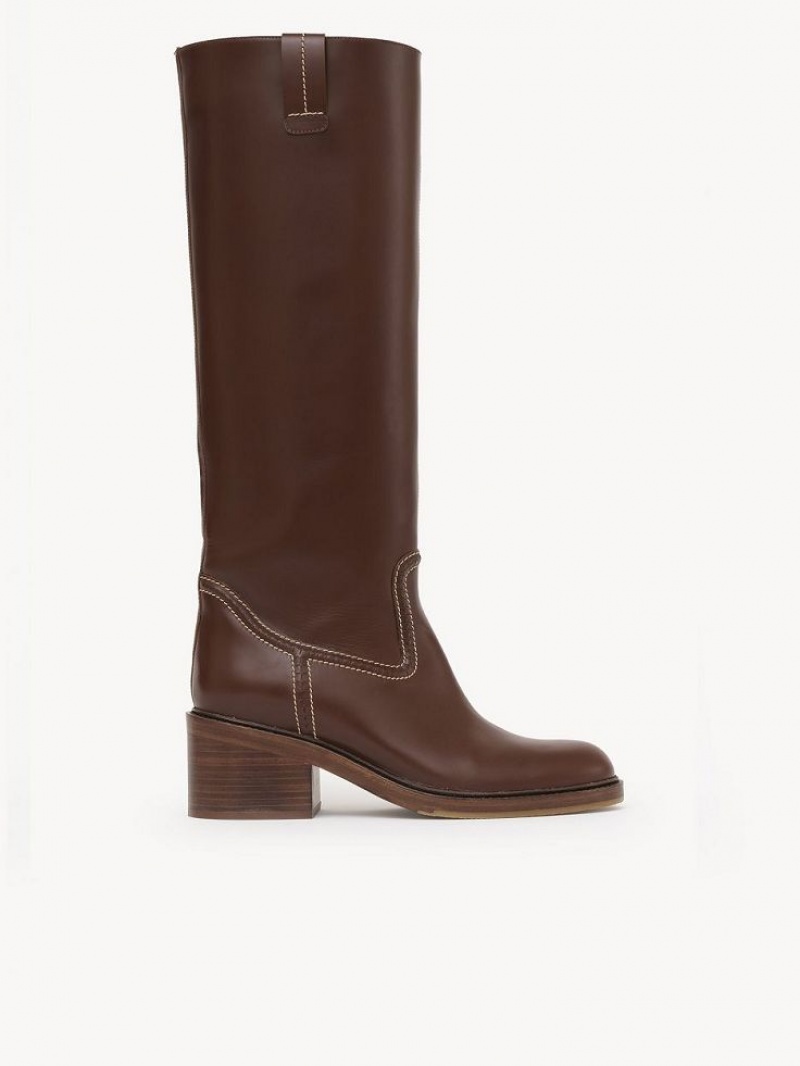 Chloe Mallo Tall Boots BRUNET BROWN | CHE-SR14234