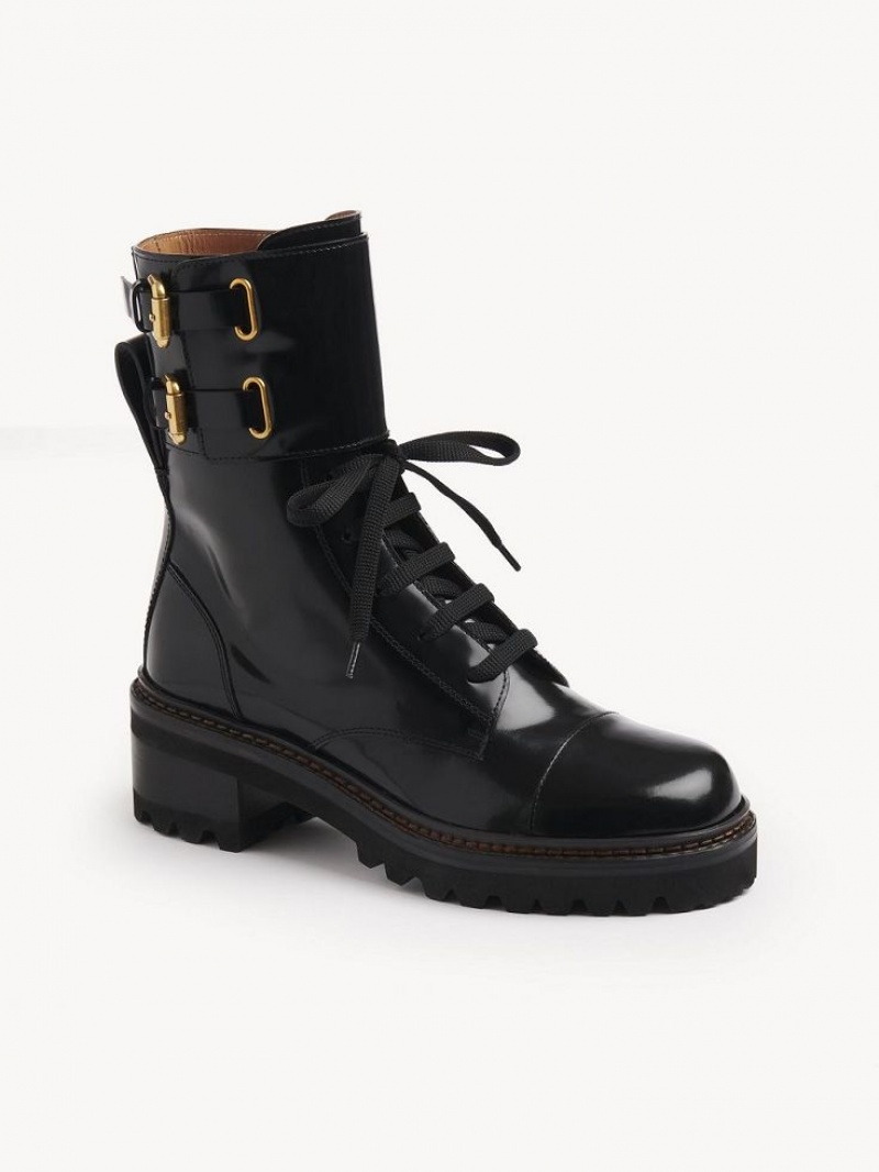 Chloe Mallory Ankle Boots Black | CHE-SR14878