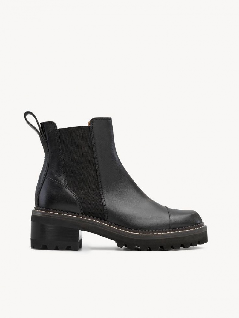 Chloe Mallory Ankle Boots Black | CHE-SR14885