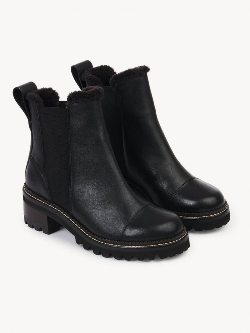 Chloe Mallory Chelsea Boots Black | CHE-SR14873