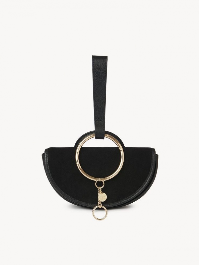 Chloe Mara Half Moon Mini Bags Black | CHE-SR14754