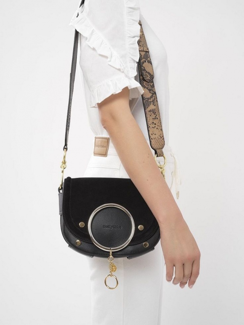 Chloe Mara Shoulder Bags Black | CHE-SR14596