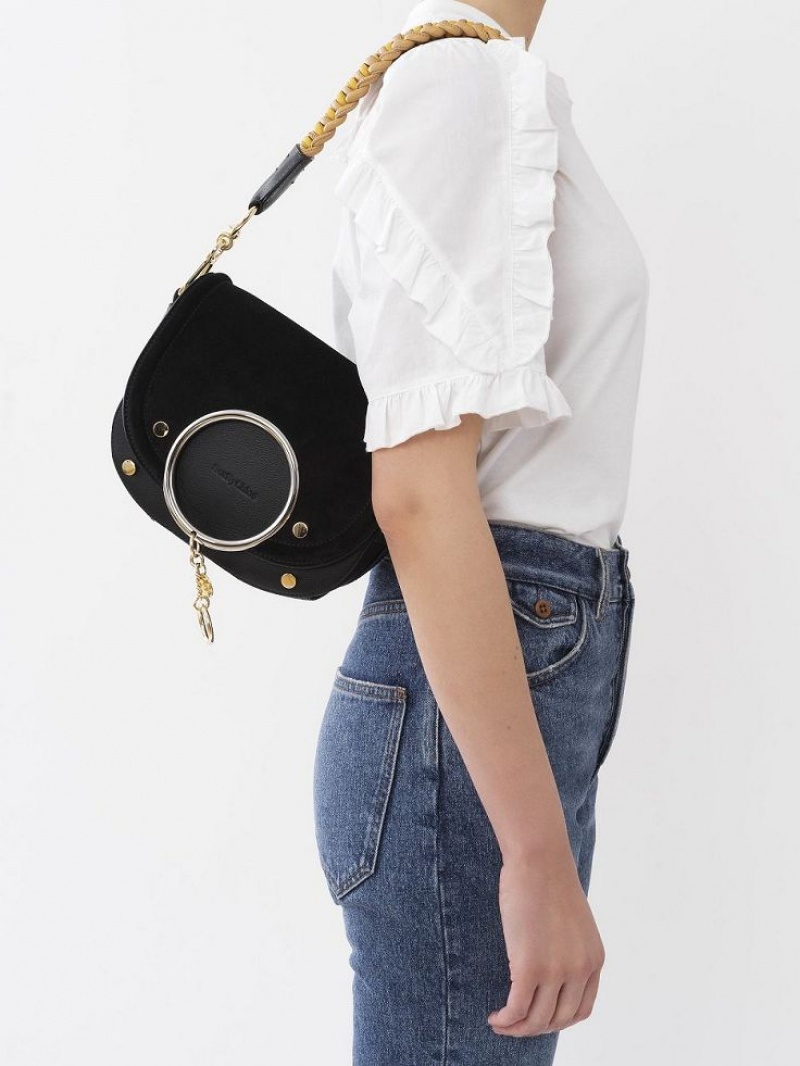 Chloe Mara Shoulder Bags Black | CHE-SR14653