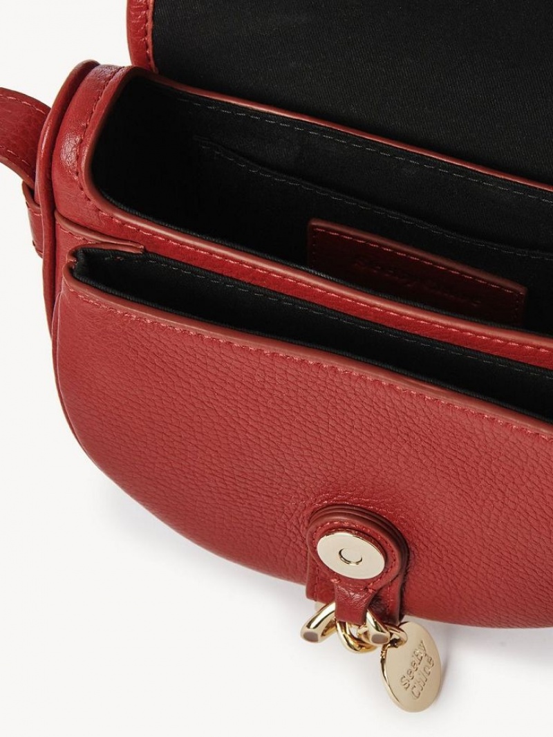 Chloe Mara Small Saddle Shoulder Bags DREAMY RED | CHE-SR14602