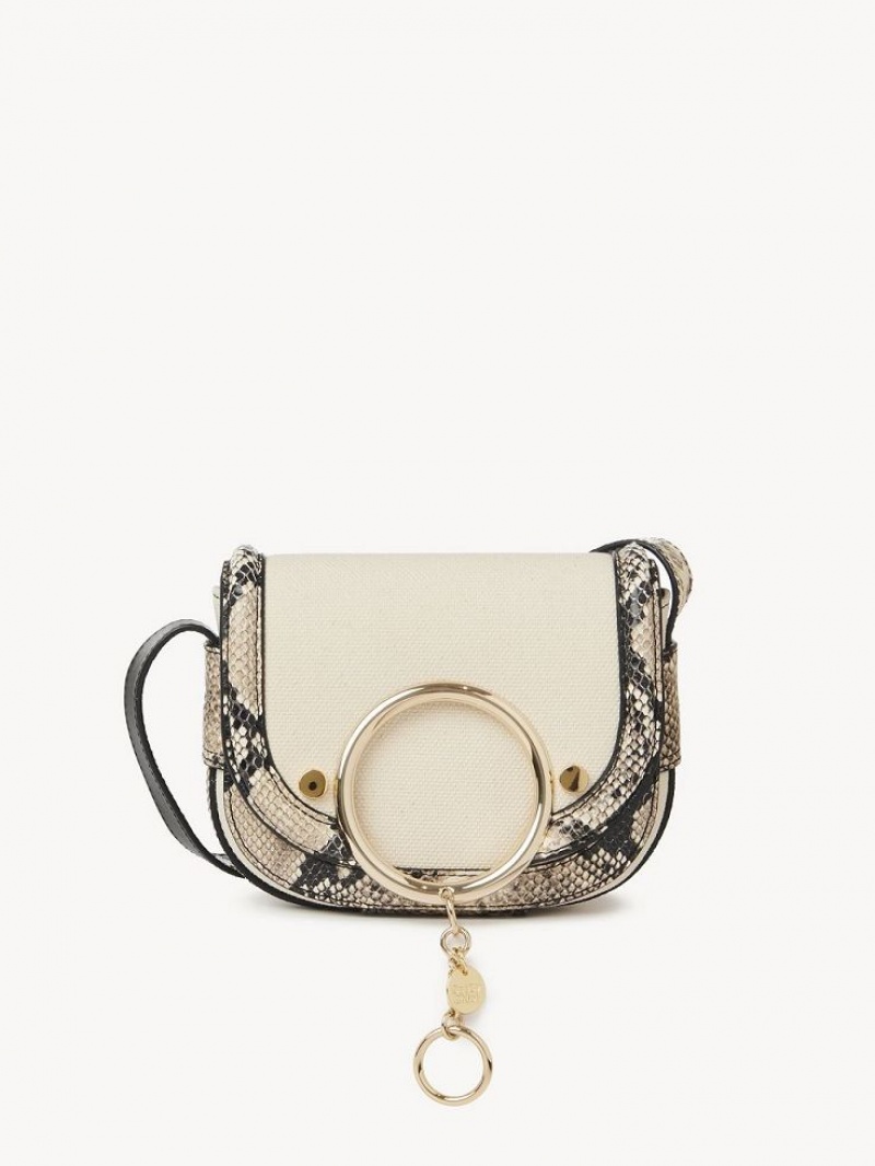 Chloe Mara Small Shoulder Bags Cement Beige | CHE-SR14595