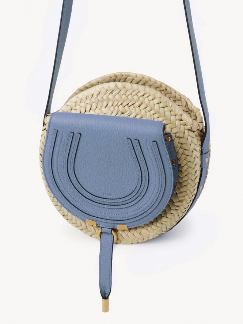 Chloe Marcie Basket Crossbody Bags Shady Cobalt | CHE-SR13477