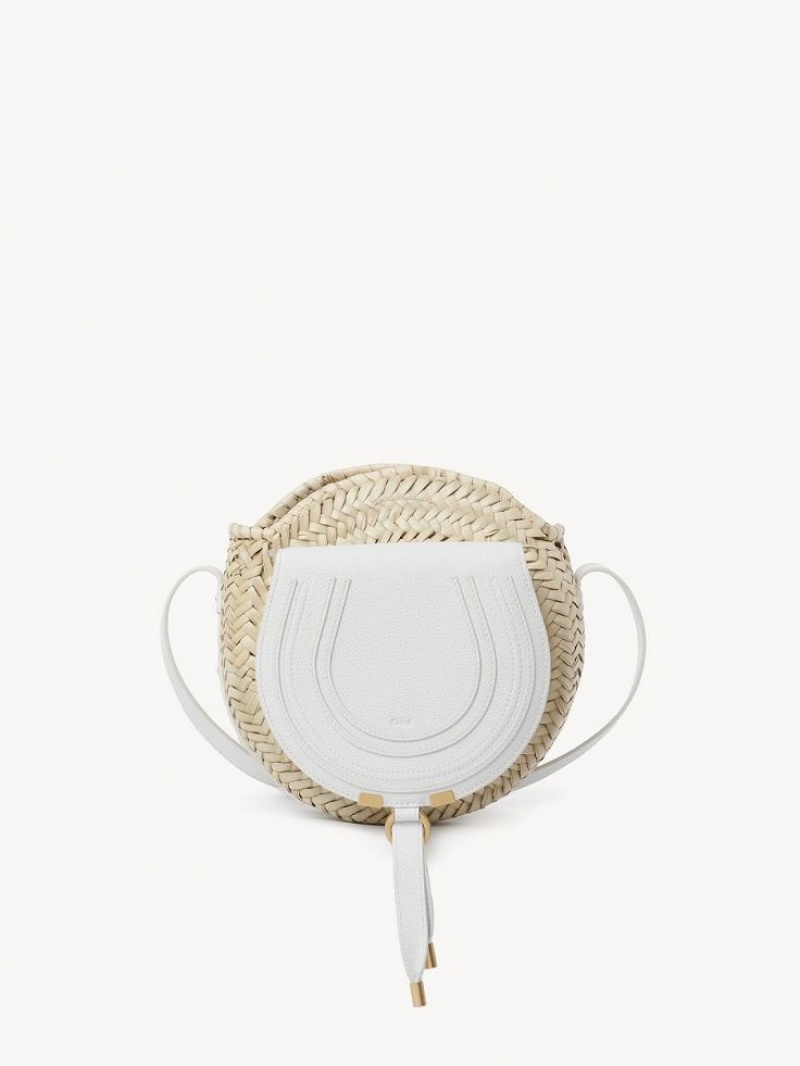 Chloe Marcie Basket Crossbody Bags White | CHE-SR13572