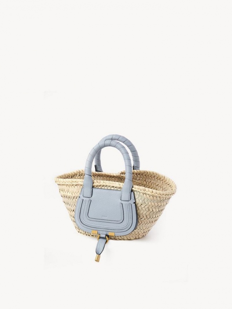 Chloe Marcie Basket Mini Bags Shady Blue | CHE-SR13661