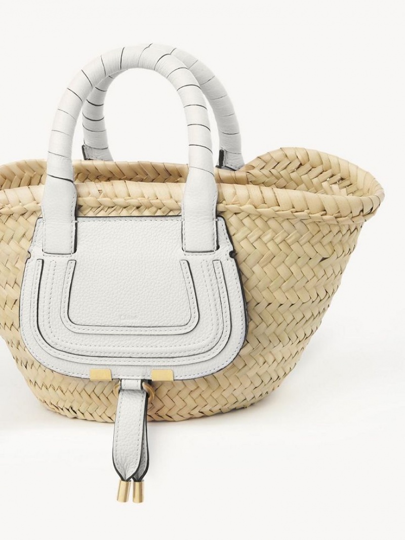 Chloe Marcie Basket Mini Bags White | CHE-SR13662