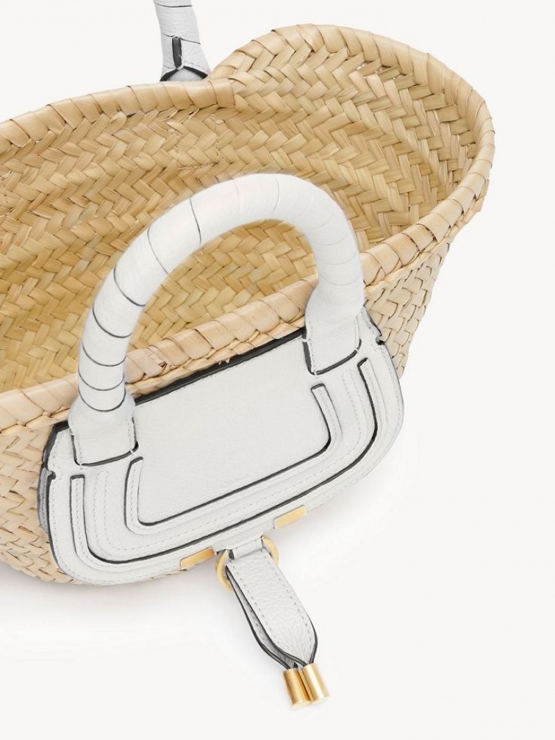 Chloe Marcie Basket Mini Bags White | CHE-SR13662