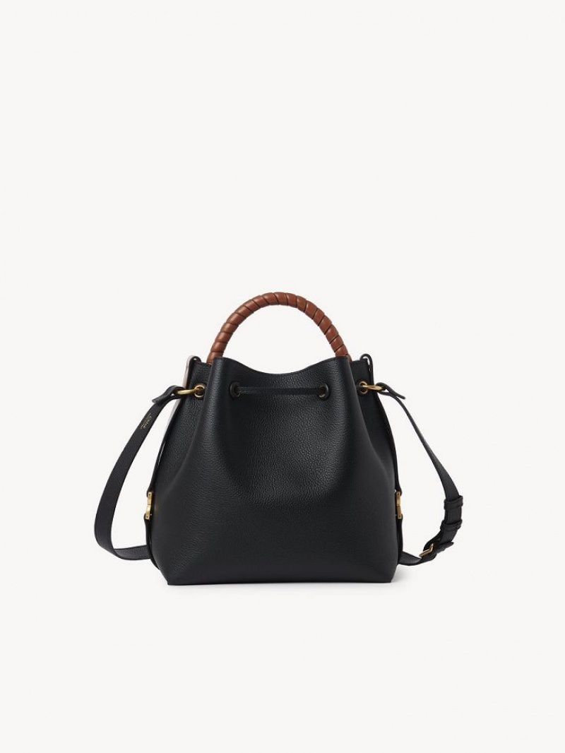 Chloe Marcie Bucket Crossbody Bags Black | CHE-SR13590