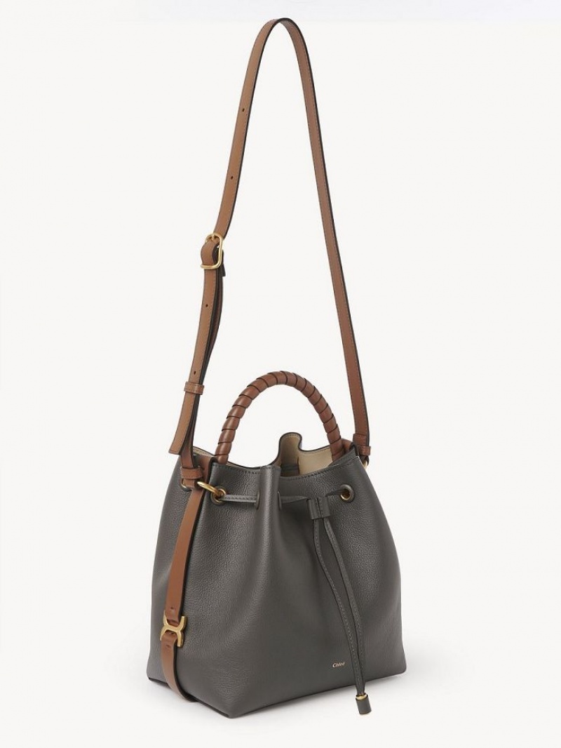 Chloe Marcie Bucket Crossbody Bags Elephant Grey | CHE-SR13460