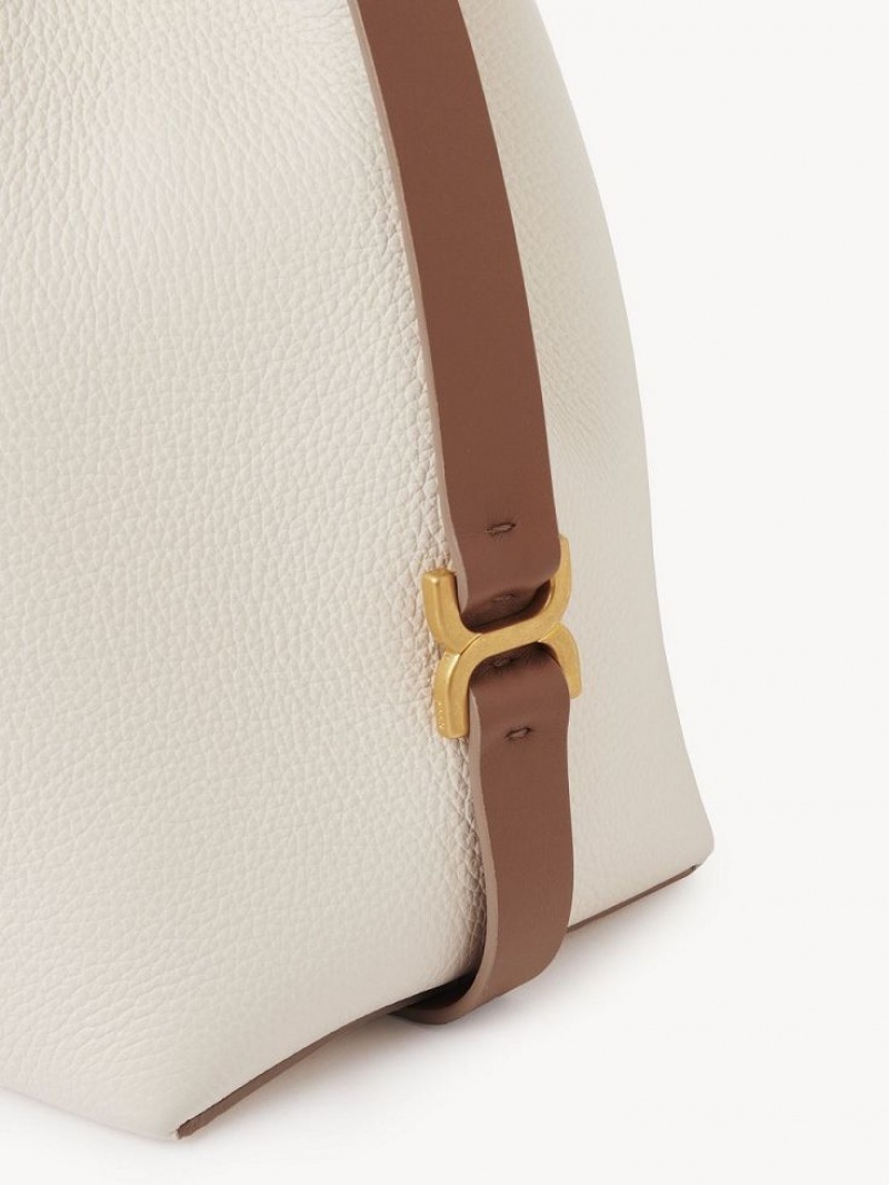 Chloe Marcie Bucket Crossbody Bags MISTY IVORY | CHE-SR13615