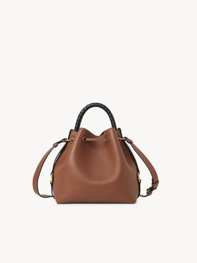 Chloe Marcie Bucket Crossbody Bags Tan | CHE-SR13614