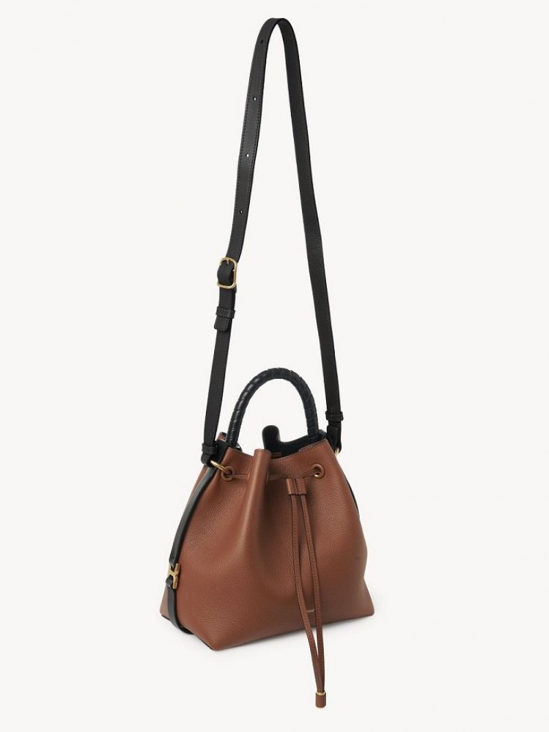 Chloe Marcie Bucket Crossbody Bags Tan | CHE-SR13614