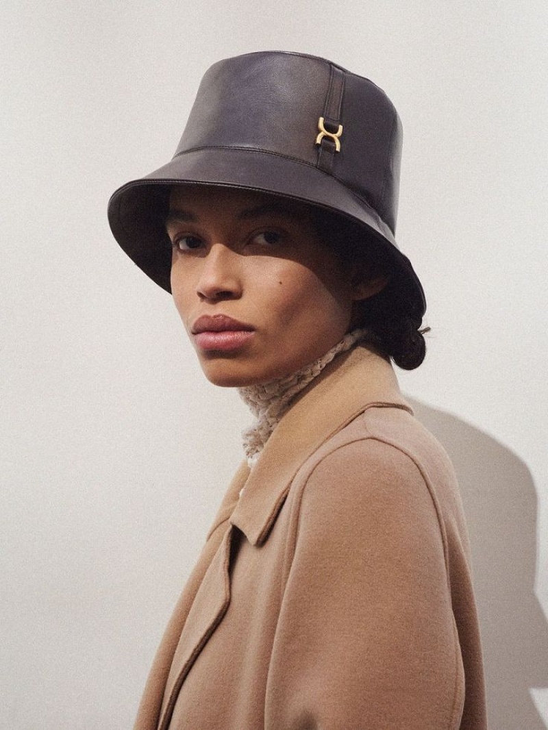 Chloe Marcie Bucket Hats DARKENED BROWN | CHE-SR14468